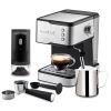 20 Bar Espresso Maker,1.5L ,Coffee Maker For Espresso, Cappuccino, Latte, Machiato, For Home Barista - Light grey