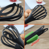 Nylon Egg Beater Dual-Purpose Whisk Blender Buffet Tongs Kitchen Baking Tools - Green