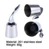 Wine Bottle Stopper Stainless Steel Reusable Leakproof Silicone Beverage Bottle Sealer Wine Fresh - Silver