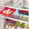 Refrigerator Pull out Bins - Hanging Retractable Fridge Shelf - Fridge Drawer - Storage Organizer Box - Red