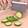 Potato Wavy Edged Knife Cutting Peeler Stainless Steel Kitchen Gadget Cooking Tool Accessories - As the picture 1