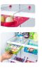 Refrigerator Pull out Bins - Hanging Retractable Fridge Shelf - Fridge Drawer - Storage Organizer Box - Green