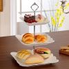 3 Tier Hardware Crown Cake Plate Stand Handle Fitting Wedding Party Table Decor - Pink