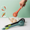 Nylon Egg Beater Dual-Purpose Whisk Blender Buffet Tongs Kitchen Baking Tools - Green