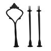 3 Tier Hardware Crown Cake Plate Stand Handle Fitting Wedding Party Table Decor - Pink