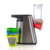 Home One-Touch Control 4 In 1 Stainless Steel Electric Salad Maker W/Attachments - Silver - Electric Salad Maker