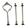3 Tier Hardware Crown Cake Plate Stand Handle Fitting Wedding Party Table Decor - Pink