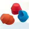 6/12/24Pcs Silicone Muffin Molds Cupcake Dessert Baking Pans Liners Cups Tool - Random Color - 24 Pcs