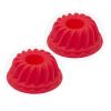 2Pcs Spiral Ring Cooking Silicone Mold Bakeware Kitchen Bread Cake Decorate Tool - Red