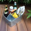 Galvanized Metal Sturdy Carry All Serveware, Gray - BM154998