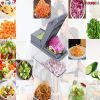 11 in1 Vegetable Chopper Cutter Chopper Multifunctional Veggie Chopper with Container, Onion Chopper, Chopper Vegetable Cutter - Grey - Grey
