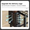 Three layer seasoning rack kitchen seasoning bottle storage rack household multifunctional installation free folding seasoning rack - default
