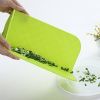 Foldable Chopping Board Rinse & Strainer Veggies & Fruit Cutting Board BPA-Free Plastic Multifunctional Cutting Board Mat - green