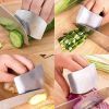 1/2/5 Pcs Finger Protect Stainless Steel Knife Cut Hand Finger Protection Tool Kitchen Gadgets - Silver - 1pc sold