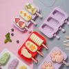Silicone Ice Cream Mold Popsicle Molds DIY Homemade Cartoon Ice Cream Popsicle Ice Pop Maker Mould - Style 1