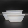 Free shipping (with clip) 8-piece set (bag 2 pieces/bowl 3 pieces/cup 3 pieces) combined with silicone food bags and food preservation bags - white