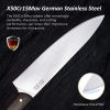 Commercial Home Kitchen Knife Sets 15 Piece With Block Chef Knives Hollow Handle Cutlery Set Etc - Dark Brown - Kitchen Surpplice