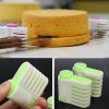 2 PCS Adjustable 5 Layers Cake Leveler Slicer DIY Cake Bread Leveler Slicer Baking Gadget Tools - Green