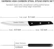 Steak Knife, Cookit 8Pcs Steak Knife Set Stainless Steel Serrated Steak Knife Dinner Knife for Home - steak knife