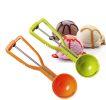 Cookie Dough Scooper Ice Cream Scooper Non-Stick Anti Freeze Quick Release Melon Ballers Watermelon Ballers Mango Ballers Kitchen Gadget Tools - orang
