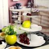 3 Tier Hardware Crown Cake Plate Stand Handle Fitting Wedding Party Table Decor - Pink