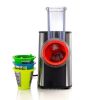 Home One-Touch Control 4 In 1 Stainless Steel Electric Salad Maker W/Attachments - Silver - Electric Salad Maker