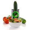 Home One-Touch Control 4 In 1 Stainless Steel Electric Salad Maker W/Attachments - Silver - Electric Salad Maker