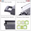 11 in1 Vegetable Chopper Cutter Chopper Multifunctional Veggie Chopper with Container, Onion Chopper, Chopper Vegetable Cutter - Grey - Grey