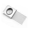 Stainless Steel Onion Holder Slicer Onion Needle for Slicing Tomato Lemon Meat Onion Holder Slicer Tools Cutter Meat Tenderizer Kitchen Gadget Tool -