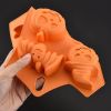 Halloween Pumpkin Plunger Chocolate Cake Cookie Fondant Mold - Orange - one size