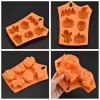 Halloween Pumpkin Plunger Chocolate Cake Cookie Fondant Mold - Orange - one size