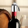 Wine Bottle Stopper Stainless Steel Reusable Leakproof Silicone Beverage Bottle Sealer Wine Fresh - Silver