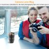 Camera Lens Coffee Mug Cup 13.6oz Food-Grade Stainless Steel Travel Photography Insulated Mug for All Ages - Black
