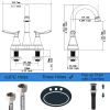 2-Handle 4-Inch Oil Rubbed Bronze Bathroom Faucet, Bathroom Vanity Sink Faucets with Pop-up Drain and Supply Hoses  - Oil-Rubbed Bronze