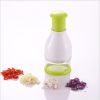 Garlic Mincer Chopper Garlic Presser Device Hand Press Onion Vegetables Chopper Kitchen Gadget Tool - green