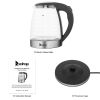 ZOKOP American Standard HD-1858L 1.8L 110V 1100W Electric Kettle Stainless Steel High Quality Borosilicate Glass Blue Light - as pic
