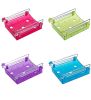Refrigerator Pull out Bins - Hanging Retractable Fridge Shelf - Fridge Drawer - Storage Organizer Box - Green