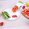 Stainless Steel Blade Cucumber Manual Slitter Creative Multi-functional Fruit And Vegetable Divider - White - one size