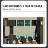 Three layer seasoning rack kitchen seasoning bottle storage rack household multifunctional installation free folding seasoning rack - default