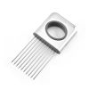 Stainless Steel Onion Holder Slicer Onion Needle for Slicing Tomato Lemon Meat Onion Holder Slicer Tools Cutter Meat Tenderizer Kitchen Gadget Tool -