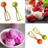 Cookie Dough Scooper Ice Cream Scooper Non-Stick Anti Freeze Quick Release Melon Ballers Watermelon Ballers Mango Ballers Kitchen Gadget Tools - orang