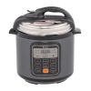 1000W Push-button stainless steel electric pressure cooker 13 in 1 cooking mode, Stainless steel color - Stainless steel