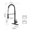 Kitchen Faucet with Pull Out Spraye-dk - Matte Black
