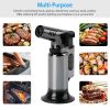 Culinary Butane Torch Lighter Refillable Blow Torch Adjustable Flame Kitchen Cooking BBQ Torch  (Gas Not Included) - Black