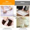 Dough Rolling Pin Dough Roller Stainless Steel Rolling Pins with 4 Removable Adjustable Thickness Rings and Rolling Mat  - Red