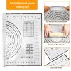 Dough Rolling Pin Dough Roller Stainless Steel Rolling Pins with 4 Removable Adjustable Thickness Rings and Rolling Mat  - Black