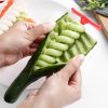 Vegetables Spiral Knife Potato Cucumber Salad Chopper Screw Slicer Cutter Spiralizer Kitchen Tools - Red