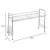 Stainless Steel Single Layer, Inner Length 90cm Kitchen Bowl Rack Shelf - Silver