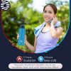 Healter 20oz Leakproof Free Drinking Water Bottle with Spout Lid for, 600ml Stainless Steel Sports Water Bottle for Fitness, Gym and Outdoor Sports -