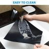 4Pcs Premium Reusable Gas Range Stovetop Burner Protector Pad Liner Cover For Cleaning Kitchen Tools - Black - 4 pcs